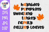 Autumn Subway Art SVG - Fall Words SVG - Autumn Words SVG